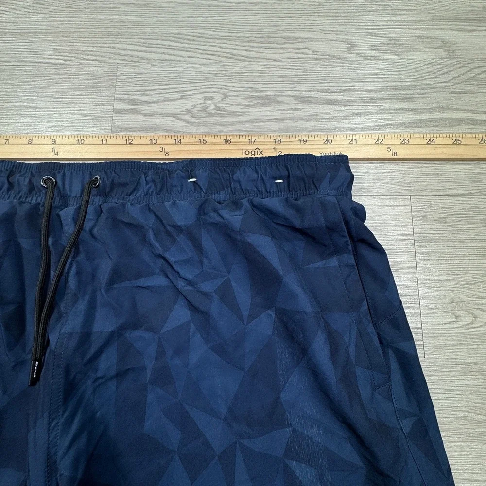 Spyder Men's Swim Trunks Geometric Navy Blue XXL Board Shorts Drawstring Pockets